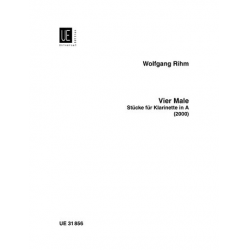 Vier Male : Stücke für Klarinette in A - Wolfgang Rihm