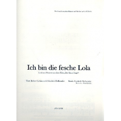 Ich bin die fesche Lola - Friedrich Holländer