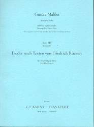 Lieder nach Texten von Friedrich - Gustav Mahler