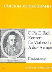 Konzert A-Dur für Violoncello und Streichorchester (Klavierauszug) -Carl Philipp Emanuel Bach / Arr.Hans Maria Kneihs