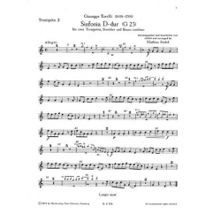 2 Konzerte D-Dur : für 2 Trompeten, - Giuseppe Torelli