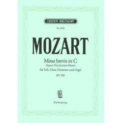 Missa brevis KV258 : für Soli, Chor, - Wolfgang Amadeus Mozart / Arr. Christian Rudolf Riedel