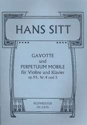 Gavotte  und  Perpetuum mobile aus op.95 : - Hans Sitt