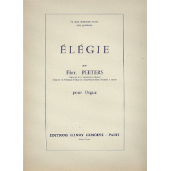 Elegie : pour orgue - Flor Peeters