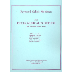6 pièces musicales d'étude : - Raymond Gallois Montbrun