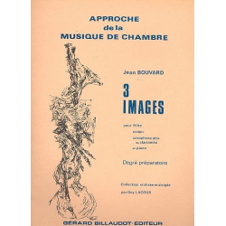 3 images : pour flute, violon, - Jean Bouvard