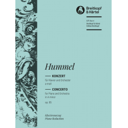 Konzert a-Moll op.67 für Klavier und Orchester : - Johann Nepomuk Hummel / Arr. Andrew Brownell
