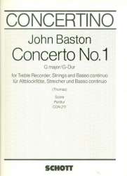 Concerto G major no.1 : - John Baston / Arr. Walter Kolneder