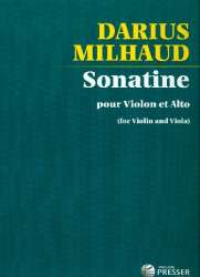 Sonatine : pour violon et alto - Darius Milhaud