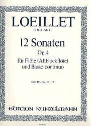 12 Sonaten op.4 Band 4 (Nr.10-12) : - Jean Baptiste Loeillet de Gant