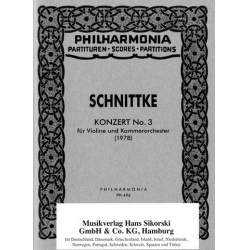 Konzert Nr.3 : für Violine - Alfred Schnittke