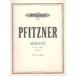 Sonate e-Moll op.27 : für - Hans Pfitzner