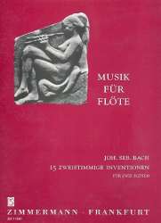 15 zweistimmige Inventionen für zwei Flöten - Johann Sebastian Bach / Arr. Wilhelm Schönicke