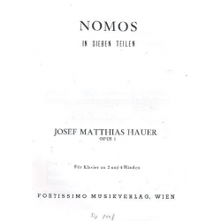 Nomos in 7 Teilen op.1 : - Josef Matthias Hauer
