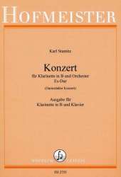 Konzert für Klarinette in B und Orchester Es-Dur (Klavierauszug) - Carl Stamitz / Arr. Helmut Böse