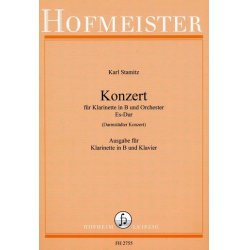Konzert für Klarinette in B und Orchester Es-Dur (Klavierauszug) -Carl Stamitz / Arr.Helmut Böse
