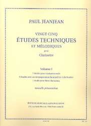 25 études techniques et mélodiques - Paul Jeanjean