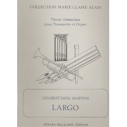 Largo : pour trompette et orgue - Giovanni Battista Martini