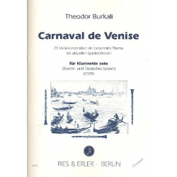 Carneval de Venice (+CD) : - Theodor Burkali