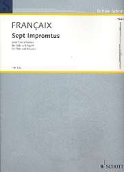 7 Impromptus (1977) : pour flute et bassoon - Jean Francaix