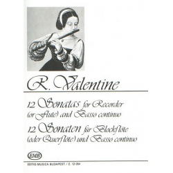 12 Sonaten für Blockflöte (Flöte) - Roberto Valentino