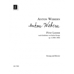 5 Lieder op.4 : für hohe - Anton von Webern
