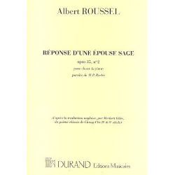 Reponse d'une epouse sage op.35,2 : pour - Albert Roussel