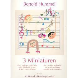 3 Miniaturen op.101d : für 2 Violinen - Bertold Hummel