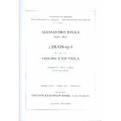 2 Duos C-Dur op.6,1 und g-Moll - Alessandro Rolla