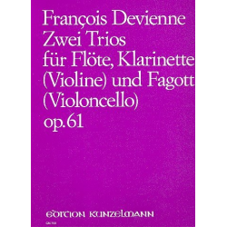 2 Trios op.61 Nrs.1-2 : für Flöte, - Francois Devienne