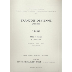 3 Duos : pour flûte et violon - Francois Devienne