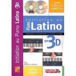 Inititation au Piano Latino en 3D (+CD + DVD) (frz) - Pierre Minvielle-Sébastia