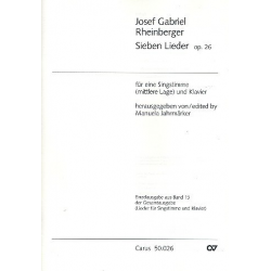 7 Lieder op.26 : für Gesang (mittel) - Josef Gabriel Rheinberger
