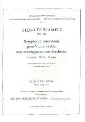 Sinfonia concertante D-Dur für Violine, - Carl Stamitz