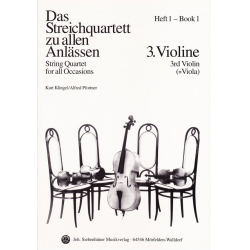 Das Streichquartett zu allen Anlässen Band 1 - Violine 3 (Viola) - Alfred Pfortner
