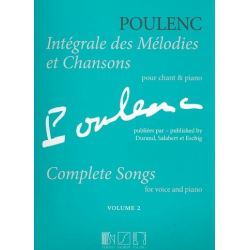 Integrale des mélodies et chansons vol.2 : - Francis Poulenc