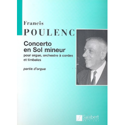 Concerto sol mineur : pour orgue, - Francis Poulenc