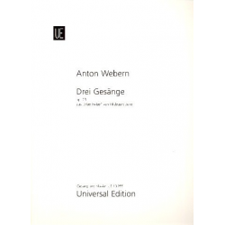 3 Gesänge op.23 : für mittlere - Anton von Webern
