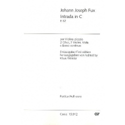 Intrada in C E62 : für Violine piccolo - Johann Joseph Fux