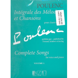 Integrale des mélodies et chansons vol.1-4 : - Francis Poulenc