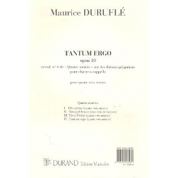 Tantum ergo op.10 : pour choeur - Maurice Duruflé