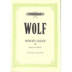 Mörike-Lieder Band 3 (dt/en) : - Hugo Wolf
