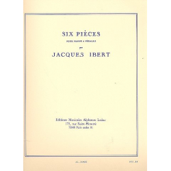 6 pièces : pour harpe à - Jacques Ibert