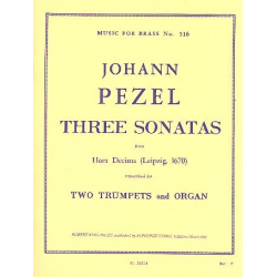 3 sonatas : pour 2 trumpets et orgue - Johann Christoph Pezel