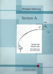 Sexton A. für Gitarre - Helmut Oehring / Arr. Daniel Göritz