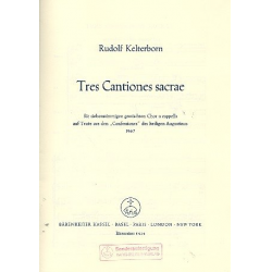 3 canciones sacrae : für 7 gem Stimmen - Rudolf Kelterborn