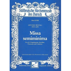 Missa semiminima : für 8 Singstimmen, - Antonio Bertali