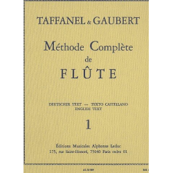 Methode complete de flute vol. 1 - Paul Taffanel / Arr. Philippe Gaubert