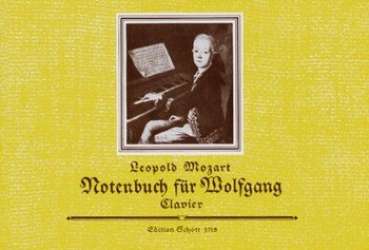 Notenbuch für Wolfgang  (Klavier) -Leopold Mozart