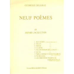 9 poèmes : pour voix et piano - Georges Delerue